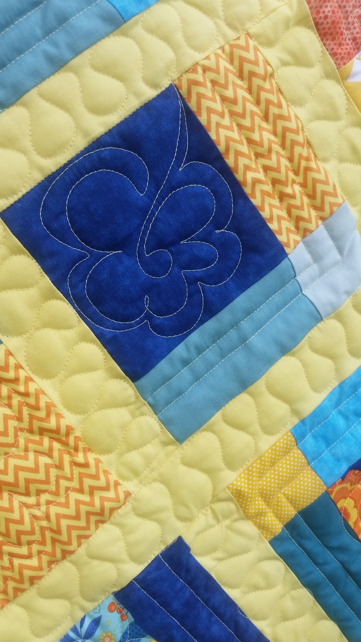 Yellow Baby Quilt With Flowers and Birds Etsy