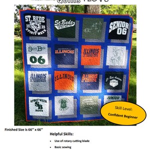 T-shirt Quilt Pattern, 3D Quilts DIY Memory Quilt Pattern, PDF Download ...