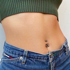 Black Or Pink Bat Navel Ring Animal Belly Button Rings Etsy