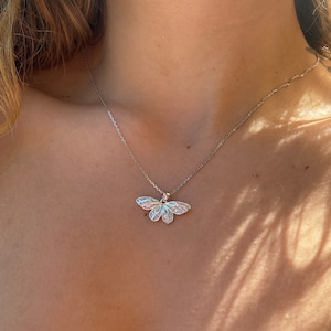 Collier papillon/Collier papillon scintillant/Collier papillon CZ en argent/Collier papillon en argent sterling 925