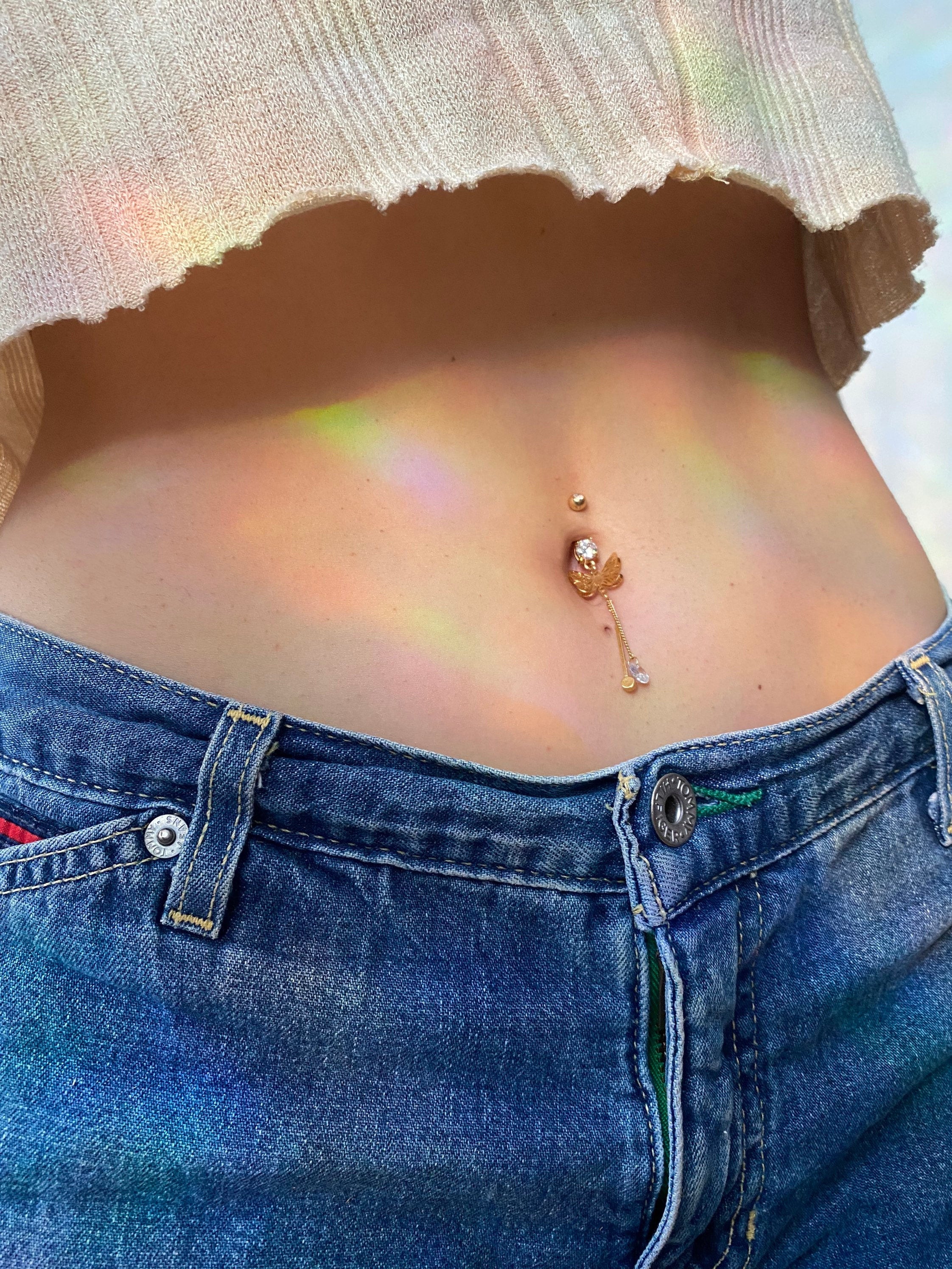 Buy 14g Belly Ring 14 Gauge Gold Belly Ring Gold Hoop Belly Ring 14g Naval  Ring Dainty Belly Ring Thick Belly Ring Online in India - Etsy