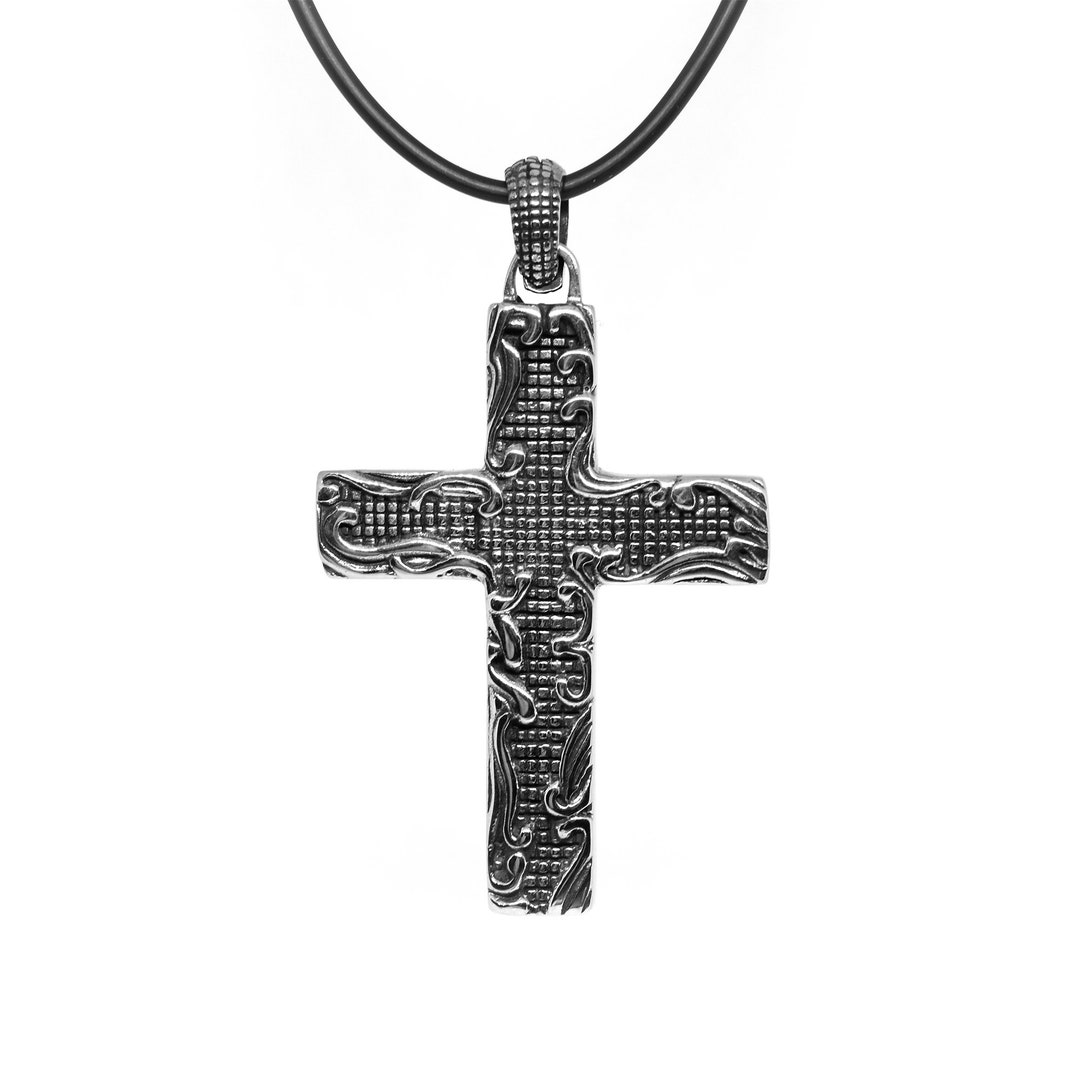 Cross Necklace/ Cross Chain Necklace/ Mens Cross Necklace/ Etsy