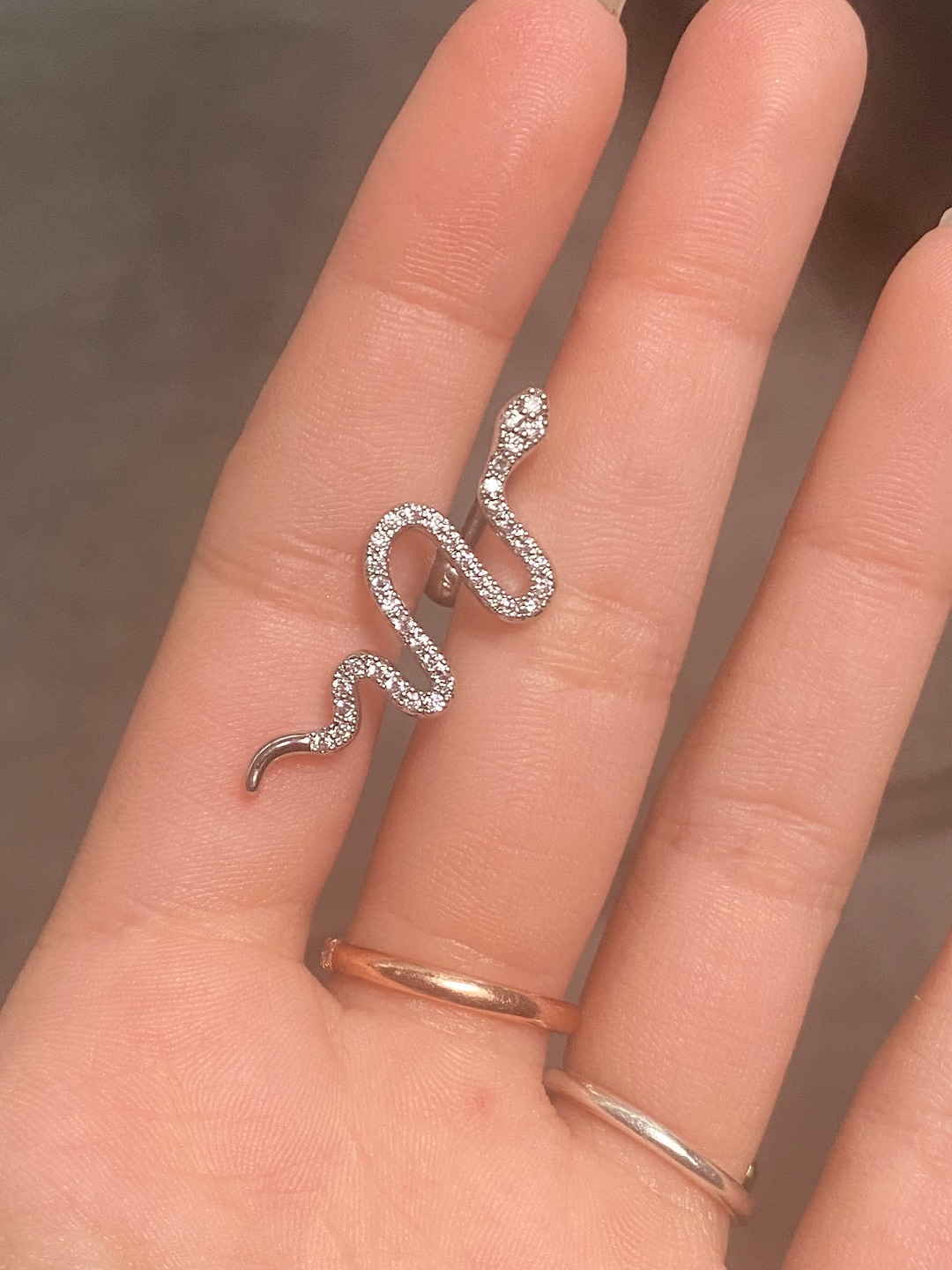 Snake Belly Ring/ Sparkly Snake Belly Ring/ Snake Body Jewelry