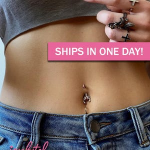 Blue Scorpion Belly Button Ring / Scorpion Navel Piercing / Surgical Steel Body Jewelry / 1.6mm Belly Ring / Belly Piercing / Body Jewelry
