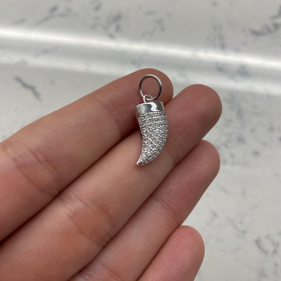 Sterling Silver Small Horn On Ring Pendant Sterling Silver Small Horn On Ring Pendant