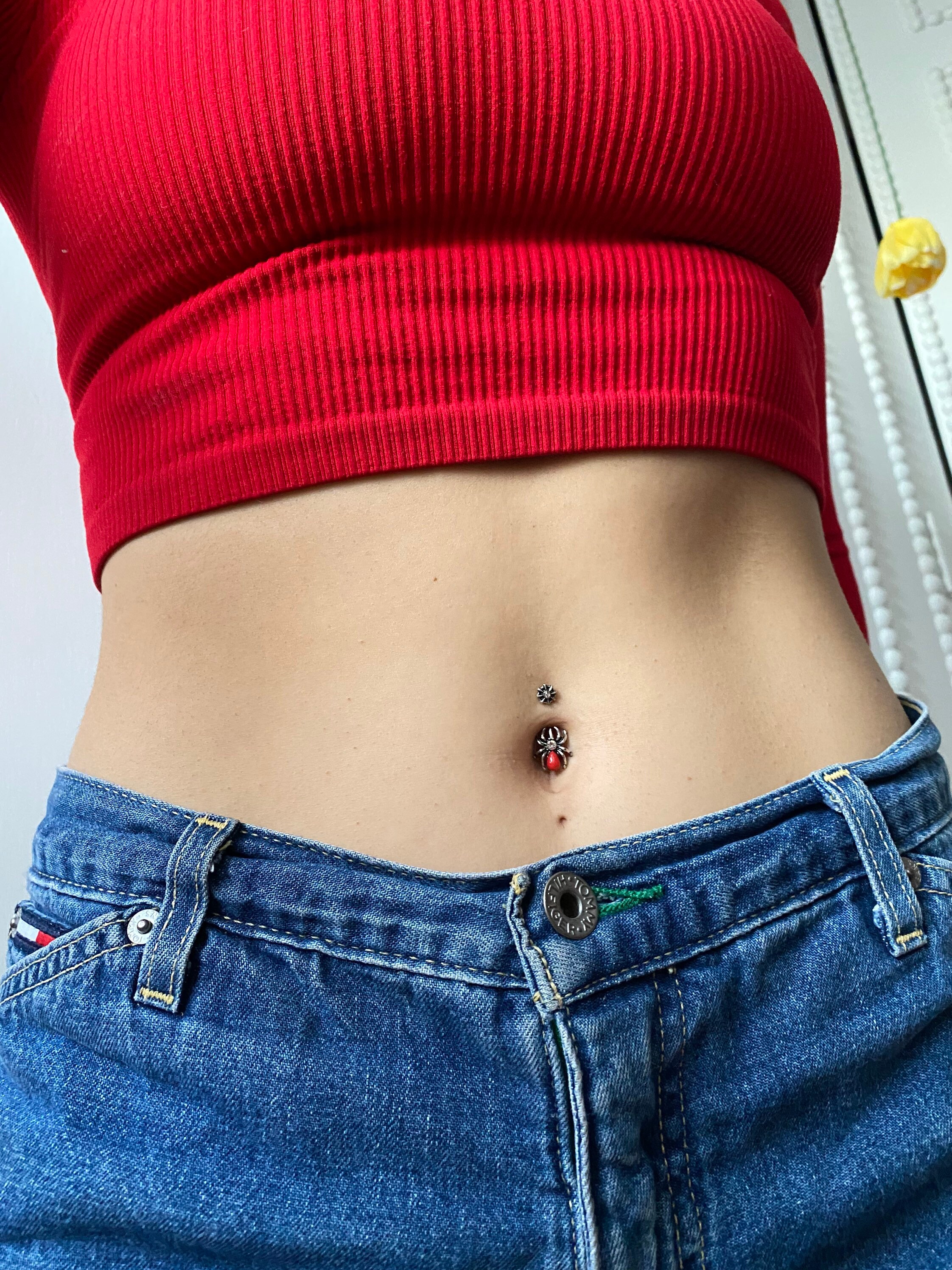 Men with shop belly rings