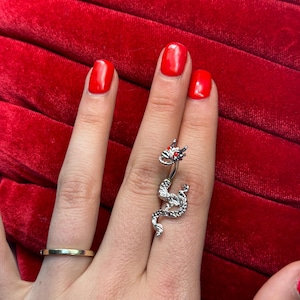 Dragon Belly Ring/ Dragon Navel Ring/ Surgical Steel Navel Ring/ Body Jewelry/ Dragon Belly Piercing/ Belly Piercing/ Dragon Ring