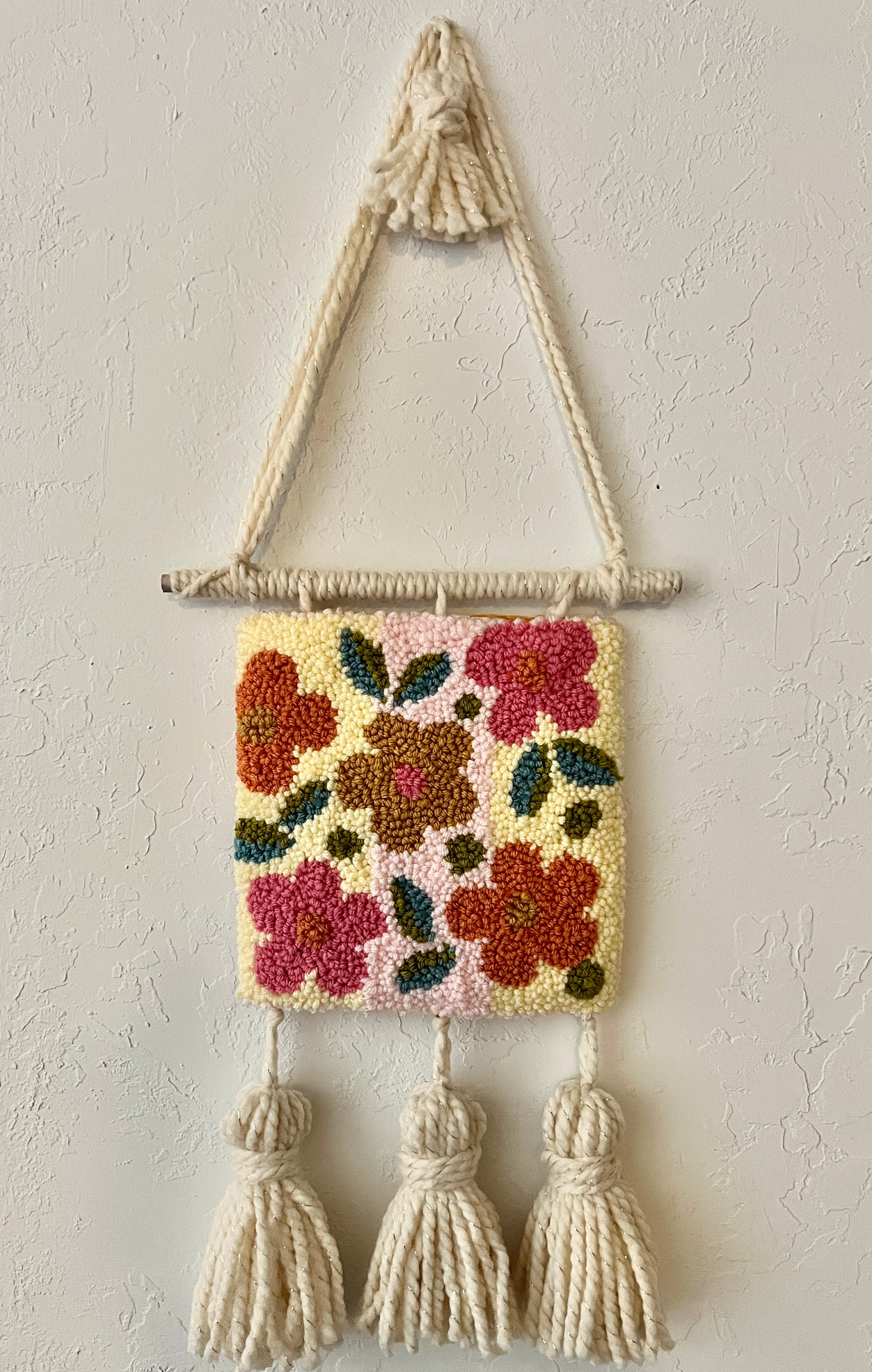 Beginner Punch Needle Kit /flower Power / Rug Hooking / Yarn Craft Kit ...