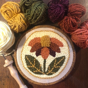 Fall Daisy Punch Needle Kit imagem 3