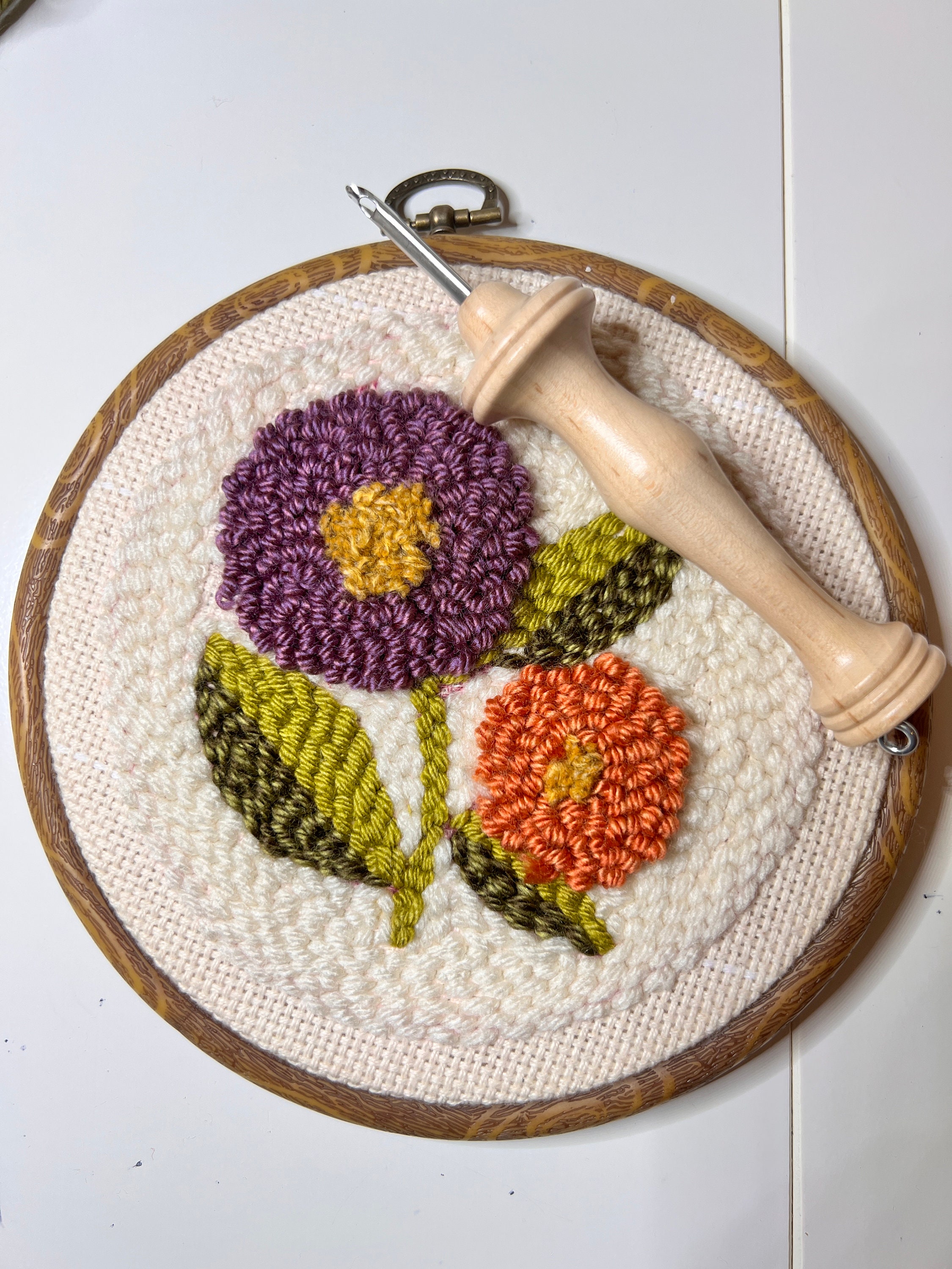 Beginner Punch Needle Kit/ Double Mums/ Yarn Craft Kit/ Rug Hooking - Etsy