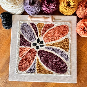 Punch Needle Kit / Sedona Sunflower / Rug Hooking / Yarn Craft