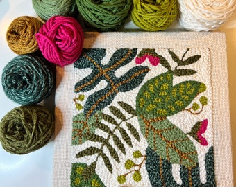 Punch Needle Kit/  Green Thumb / Yarn Craft Kit /Rug Hooking