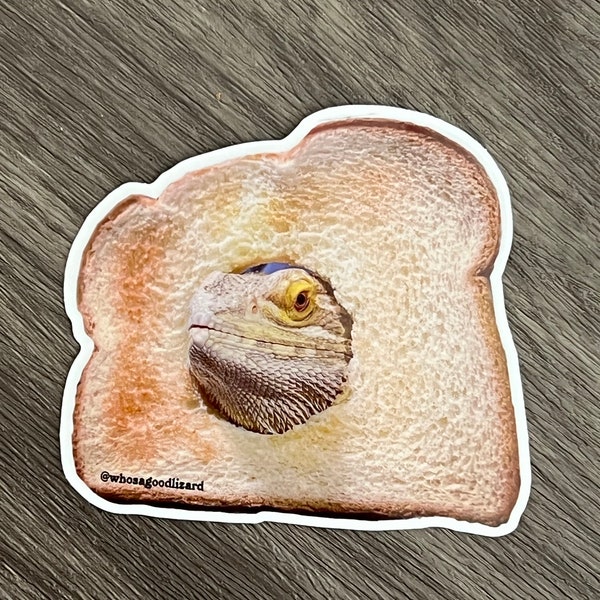 BREADED DRAGON 3x2 High Quality Vinyl Sticker