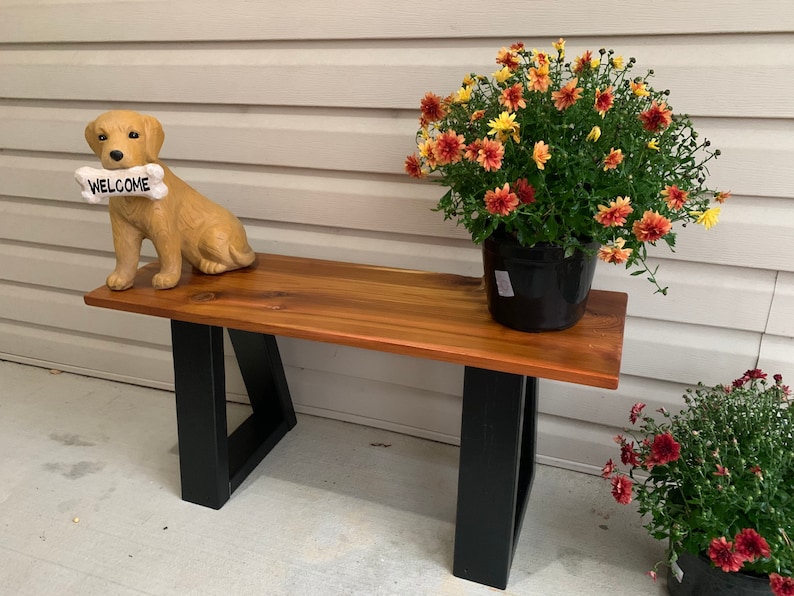 West Elm Style Bench for Indoor/Outdoor Entryway Porch Etsy