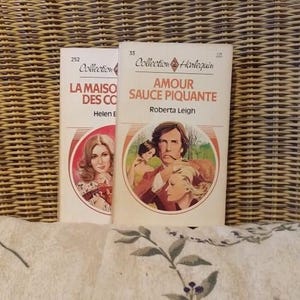 Lot of Vintage Harlequin Books/Harlequin Romance Novels/Harlequin Novels/Vintage French Novels/1980s, 1970s