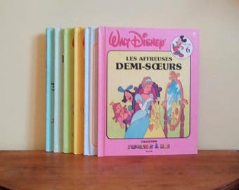 Vintage Walt Disney Bücher auf Französisch/Kinderbücher/Cinderella/Mickey Mouse/Donald Duck
