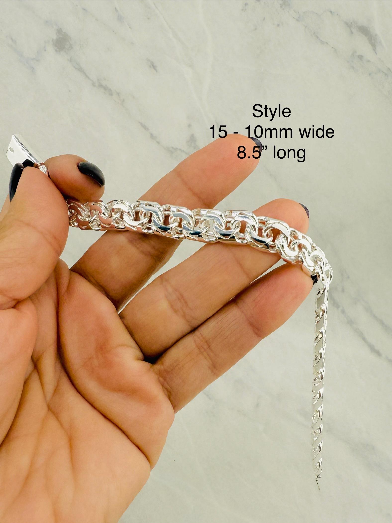 925 Sterling Silver Chino Link Bracelet - Saint Jude ID Plate
