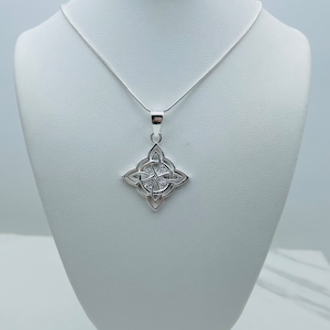 925 sterlingzilveren hanger en ketting heksenknoop - nudo de bruja cadena en plata