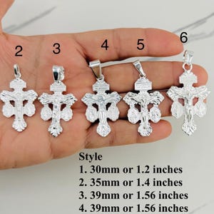 925 Sterling Silver Pendant Pardon Crucifix Father Forgive Them cross - Dije en Plata 925 cruz de perdón - Padre perdonalos