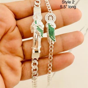 925 Sterling Silver bracelet San Judas Saint Jude baby or young girl - Pulsera de plata Bebe o mujer