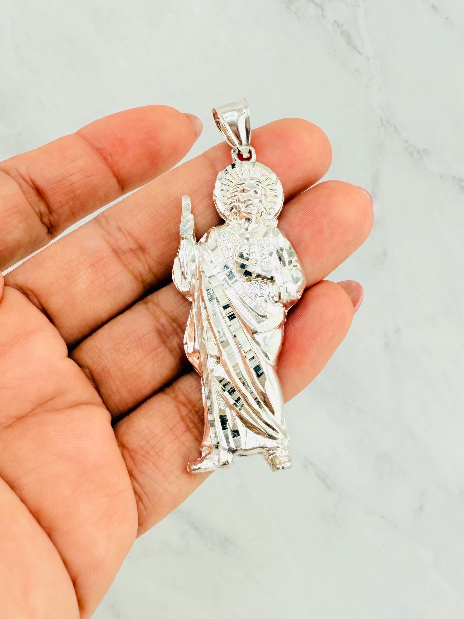 925 Sterling Silver Pendant Saint Jude / San Judas Dije En Plata - Etsy
