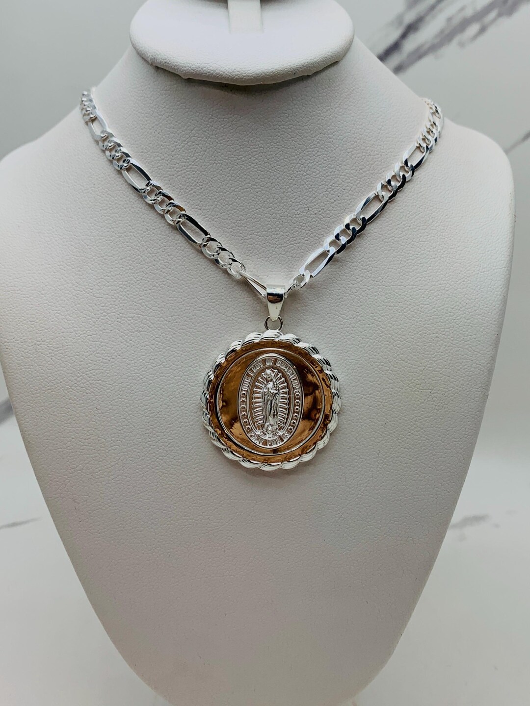 925 Sterling Silver Pendant Virgin Mary - Our Lady of Guadalupe ...