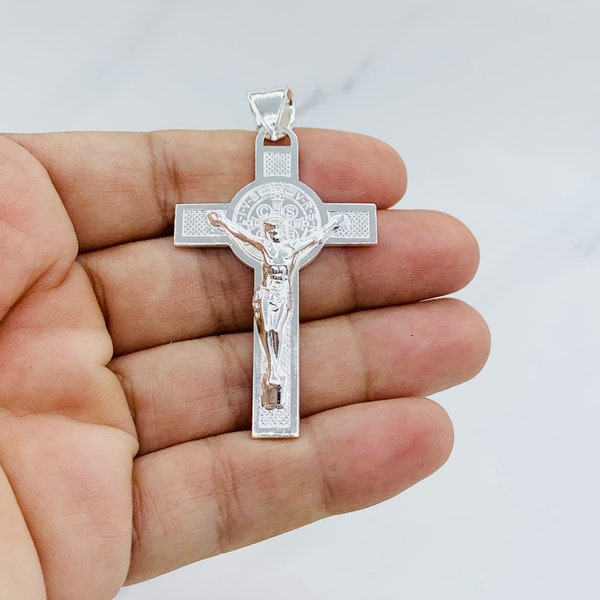 925 Sterling Silver pendant Cross - Cruz en plata San Benito