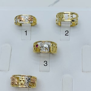 14k massief gouden ring geluksring Klaver geluk - Anillo en oro 14 kilates de la suerte