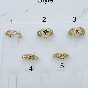 10k gold ring heart Size 7 - Anillo oro corazon