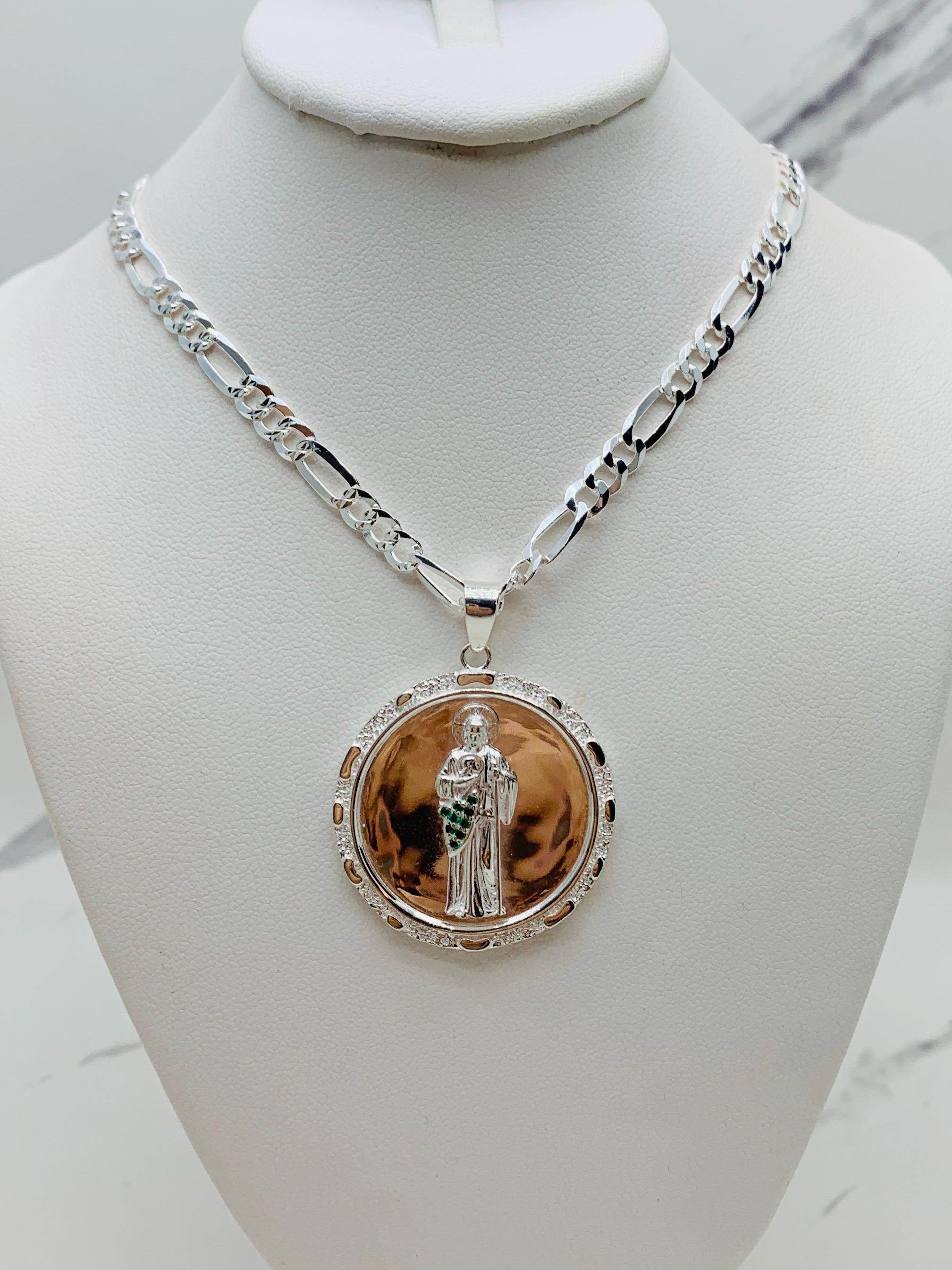 Sterling Silver San Judas Cade 925 Sterling Silver Mens BIG St Jude San ...