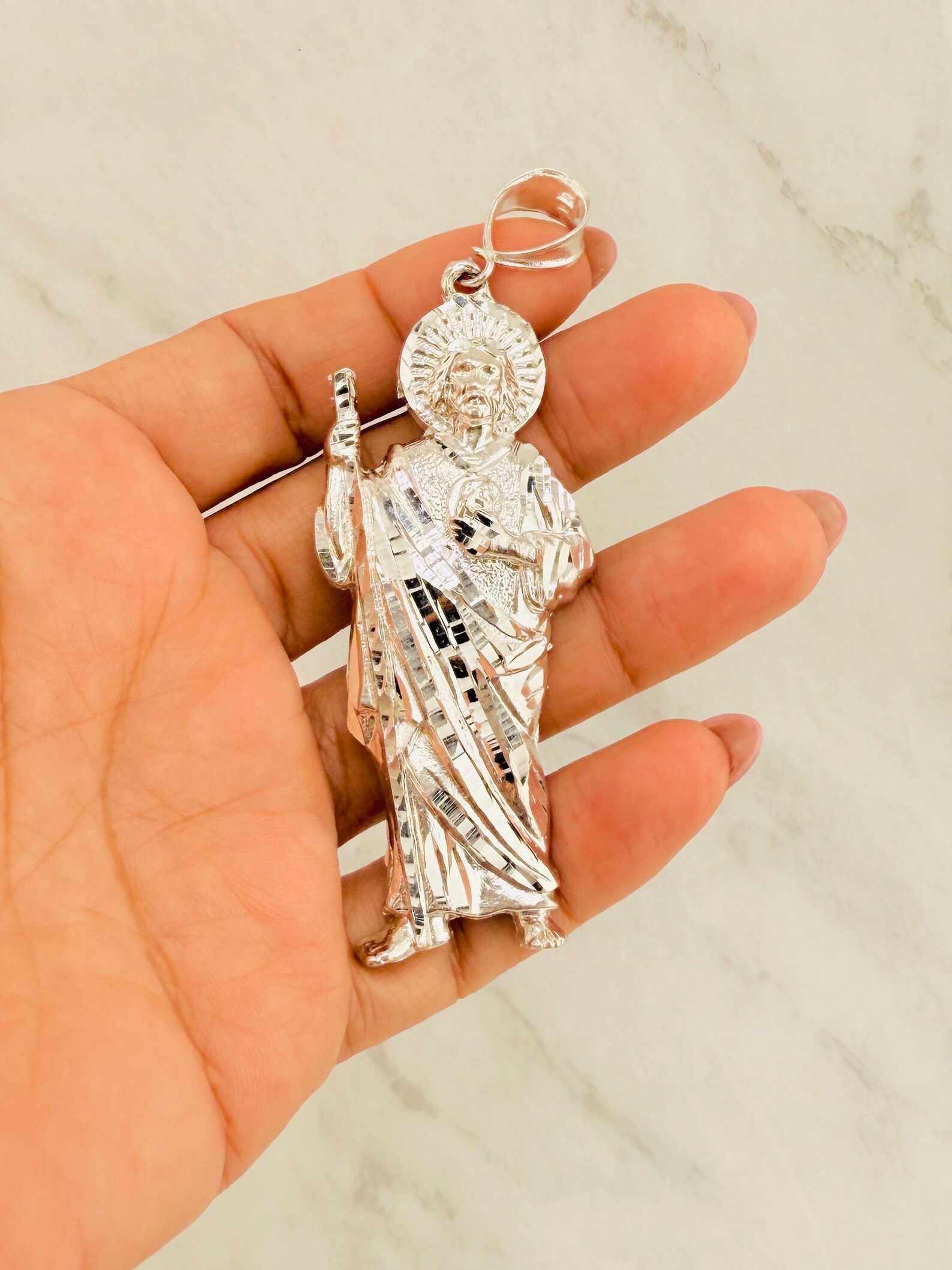 925 Sterling Silver Pendant Saint Jude / San Judas Dije En Plata - Etsy