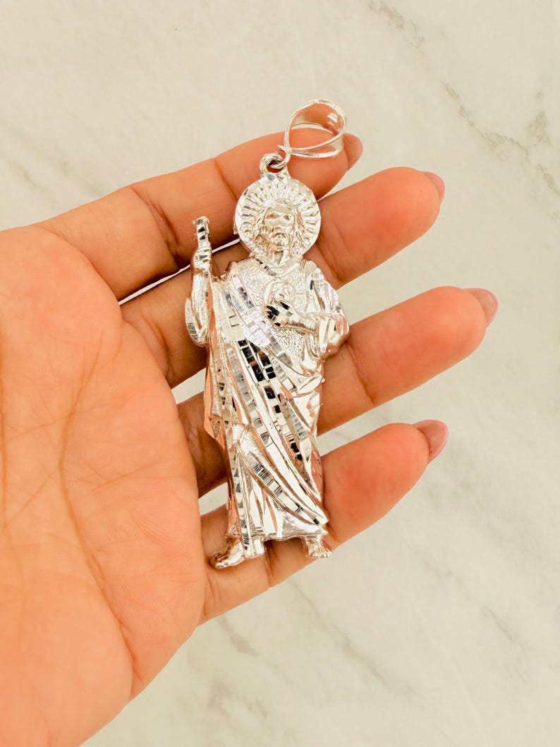 925 Sterling Silver Pendant Saint Jude / San Judas Dije En Plata - Etsy