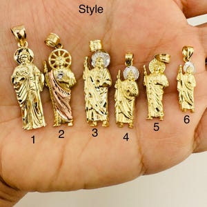 10k Gold Pendant St Jude San Judas body - Dije de san judas en oro auténtico - Holy Spirit