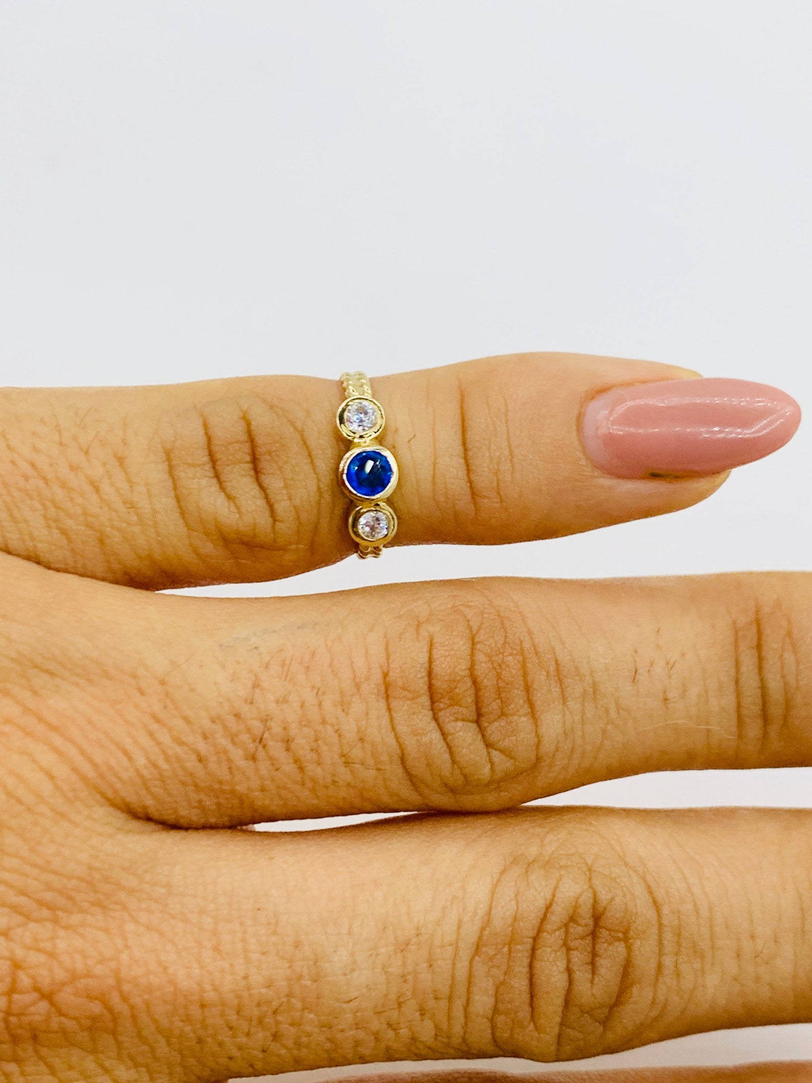 Real 10k Gold Baby Boy Girl Ring CZ Anillo de Bebe o Niña en Etsy