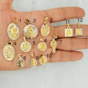 10k gold pendant Virgin Mary - Dije en oro virgen de Guadalupe