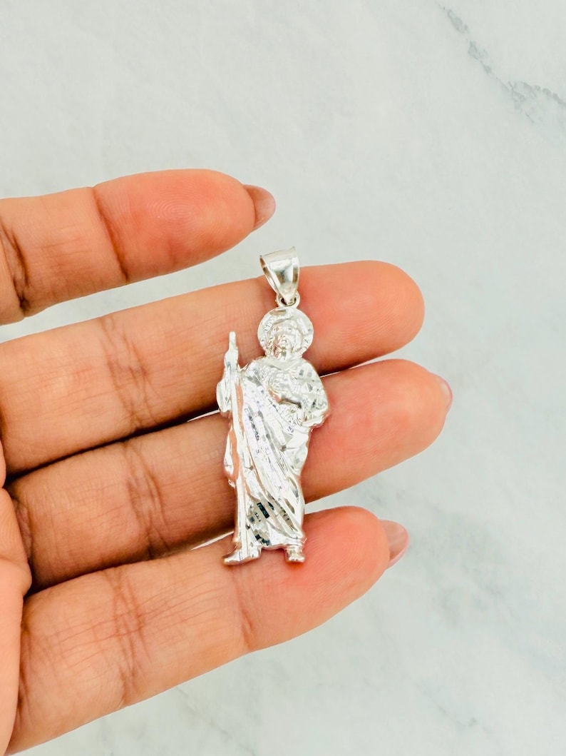 925 Sterling Silver Pendant Saint Jude / San Judas Dije En Plata - Etsy