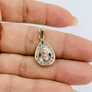 10k Gold Pendant Virgin Mary - Dije en oro Virgen Maria