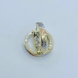 Echte 10k gouden kleine oorringen Huggies 15 mm