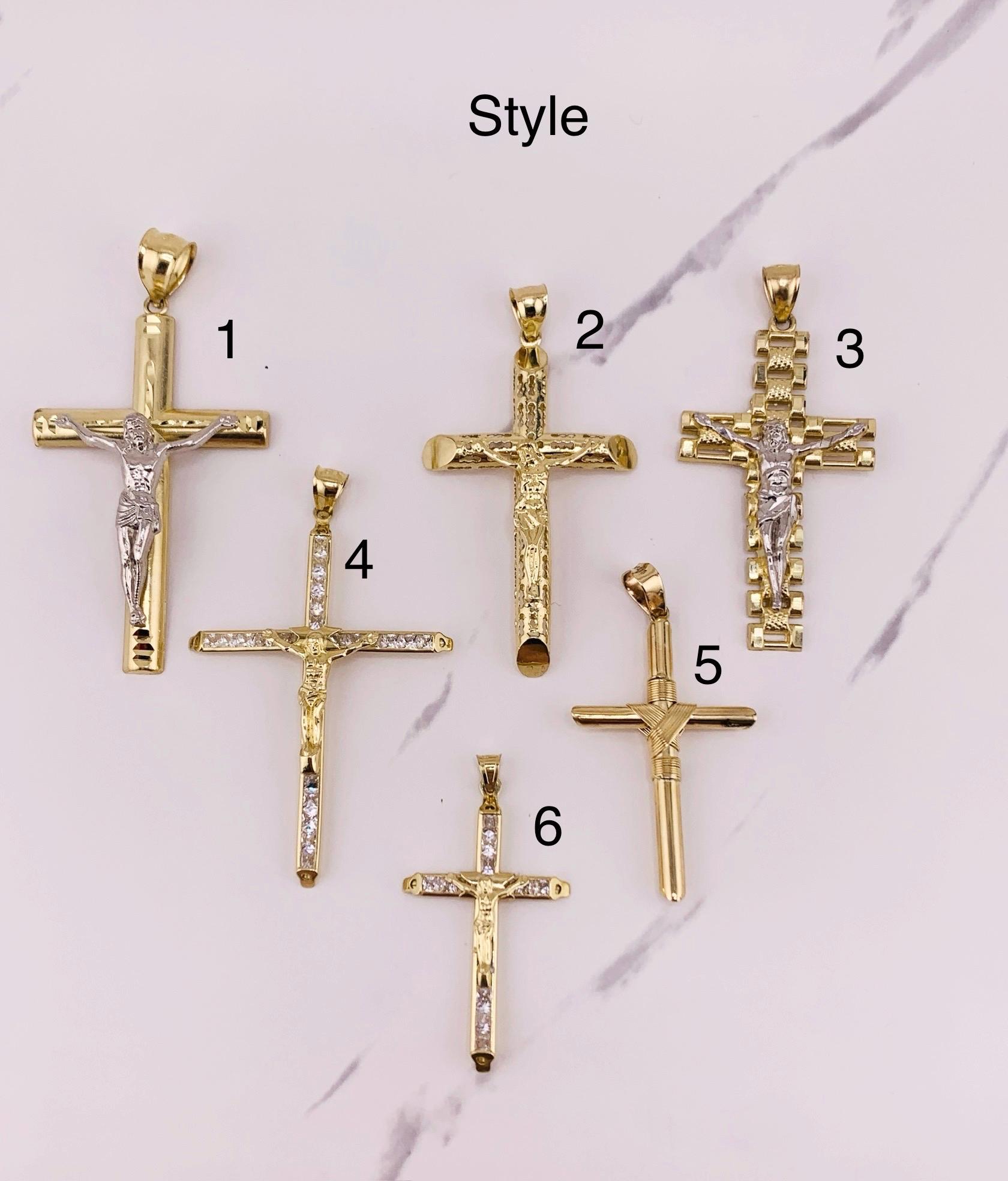 10k Gold Cross Pendant - Dije Cruz Oro Autentico - Etsy