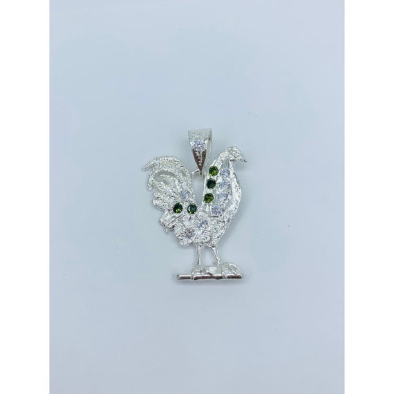 Ciondolo Gallo In Argento 925 - Sterling, Per Collana, Regalo Elegante