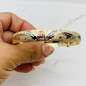 14k solid gold bracelet Virgin Mary our lady of Guadalupe - brasalete en oro de Virgen