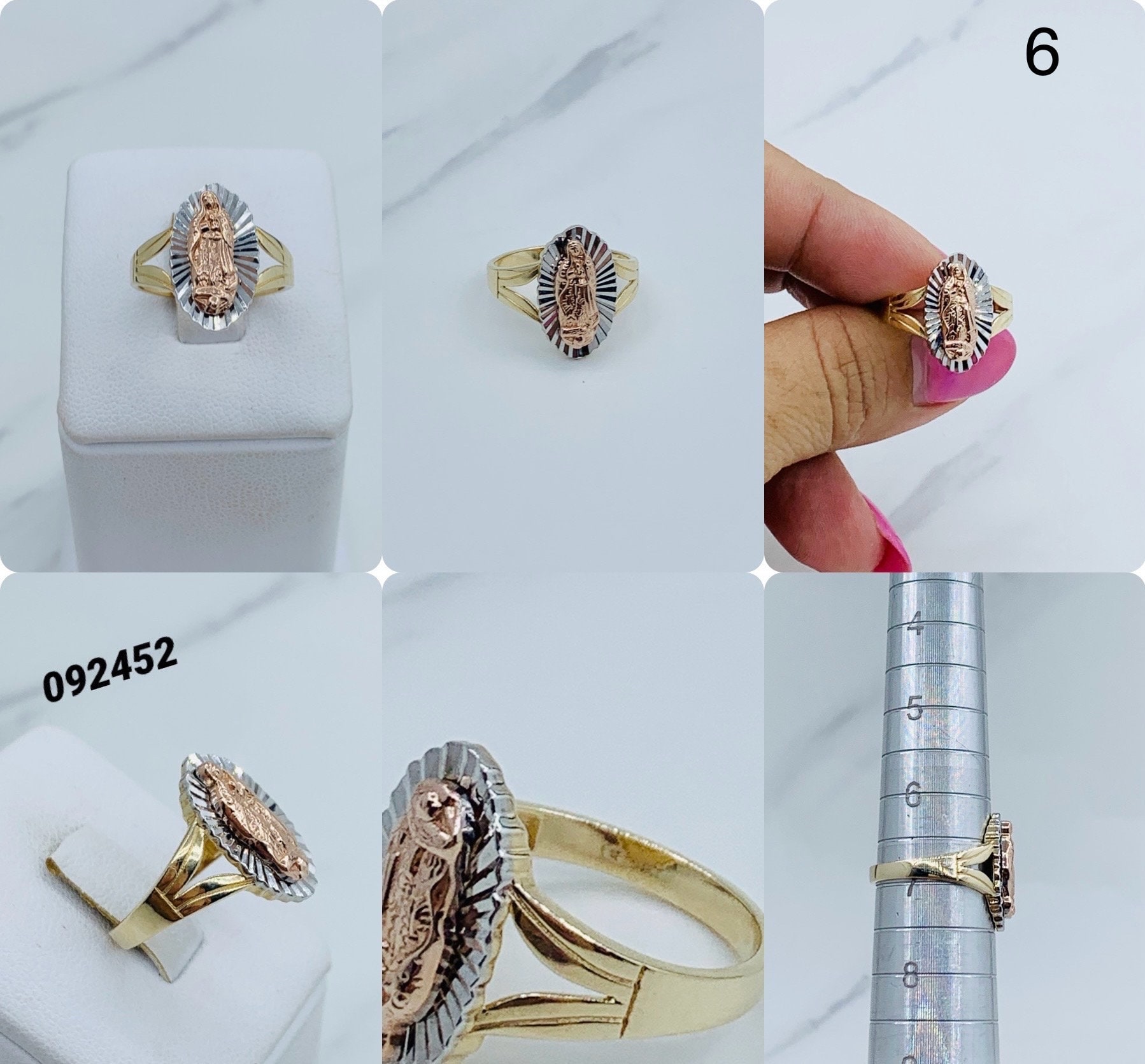 14k Solid Gold Our Lady of Guadalupe Ring – Virgin Mary Anillo - Etsy