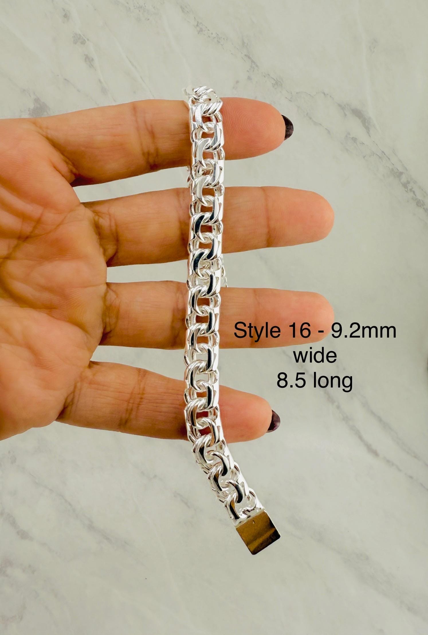 925 Sterling Silver Chino Link Bracelet - Saint Jude ID Plate
