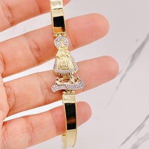 10k Goldring Jungfrau der Liebe oder 14k Goldarmband - Jungfrau der Liebe oder 10 Kilates oder Pulsera 14 Kilates