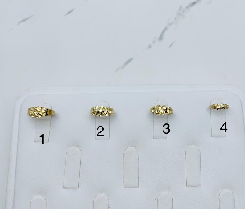 10k Gold Ring Nugget Girl Boy Womens Pinky Anillo De Niña O Niño En Oro