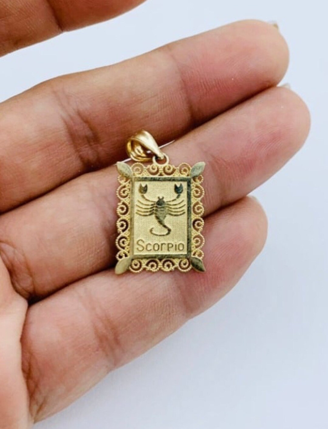 Zodiac Protection Escapulario - Gold-Plated, Capricorn with Earth main image 1