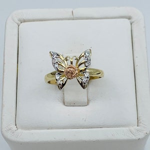 Real 10k Gold butterfly Ring - Anillo De mariposa