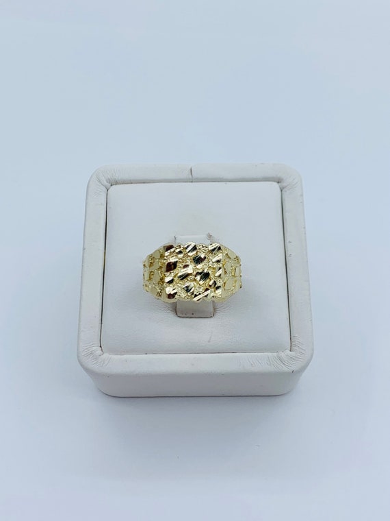 Real 10k Gold Ring Nugget Size 7 9 11 Anillo De Hombre - Etsy