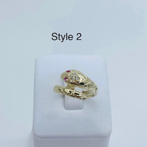 10k gold ring snake size 7 - Anillo Oro víbora