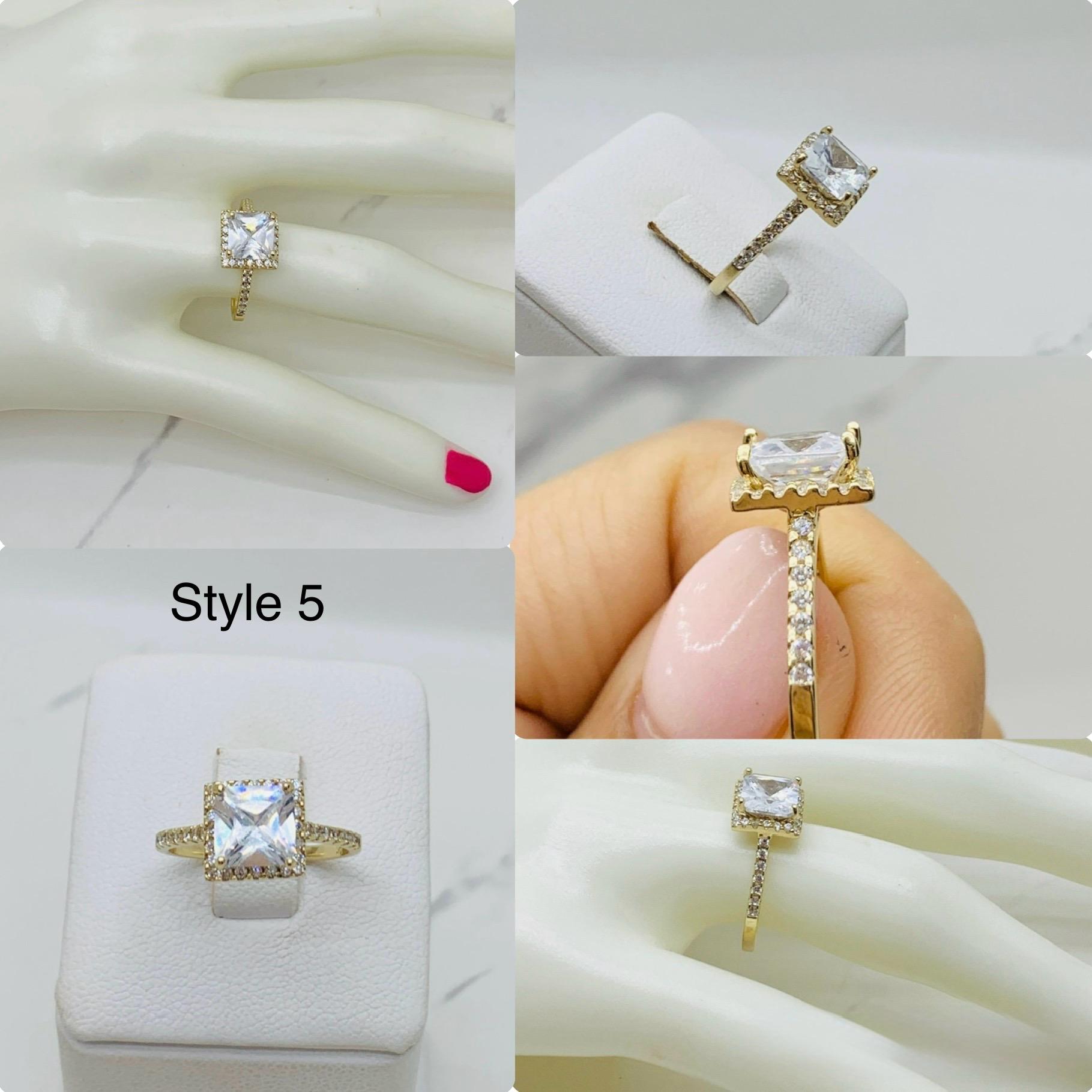 Anelli di lusso tondi in oro giallo misura anello 6